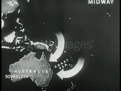 Map Australia and Aleutian isles Instructional Video