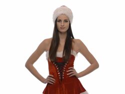 Christmas girl blowing Stock Footage