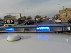 Chicago police car responding to an emergency News Clip