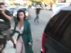 Kim Kardashian has no comment on her video game turmoil at NoBu West Hollywood Stock Footage