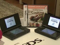 Cooking for Nintendo DS Stock Footage