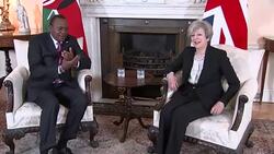 Theresa May meets with Kenyan President Jomo Kenyatta News Clip