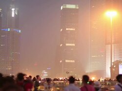 People walking in high  office building Stock Footage