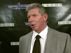 Donald Trump and World Wrestling Entertainment News Conference for WrestleMania 23 Stock Footage