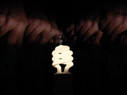 Compact fluorescent lamp (CFL) Horizontal Part Two Stock Footage