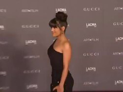 Salma Hayek at LACMA Hosts 2012 Art + Film Gala Honoring Ed Ruscha And Stanley Kubrick Presented By Gucci Stock Footage