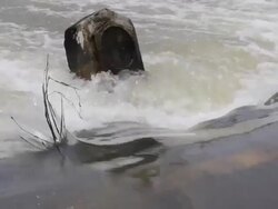 Flooding  main km old. Stock Footage