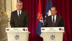 CLEAN : Hollande says France could host Balkan floods donor conference News Clip