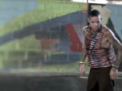 MS SLO MO TS R/F Shot of skater riding up ramp then back down / Venice, California, United States Stock Footage