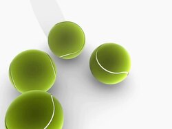 Tennis Balls CG Stock Footage