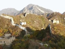 WS View of Rural portion of Great Wall Jiankou / Huairou,Ã‚Â China Stock Footage