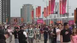 Crowds arrive at Olympic stadium for the opening ceremony News Clip