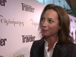 INTERVIEW: Christy Turlington on her charity work and being a fan of Hillary Clinton at Conde Nast Traveler Celebrates 'The Visionaries' And 25 Years Of Truth In Travel in New York, 09/18/12 Stock Footage