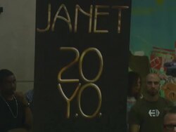 Janet Jackson Signing Copies of Her New CD '20 YO' Stock Footage