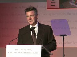 SPEECH: Washington Redskins general manager Bruce Allen on his organization's leadership, on tonights honoree Wayne LaPierre Stock Footage