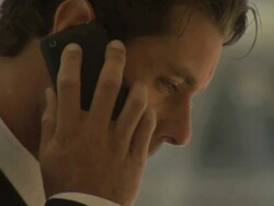 Businessman using cell phone, Cape Town South Africa Stock Footage