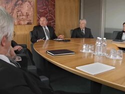 HD: Business People Having Board Meeting Stock Footage