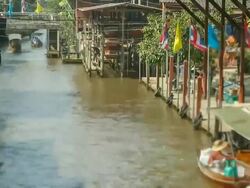 Floating Market (Timelapse). Stock Footage