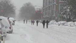 CLEAN : Washington an eerie ghost town as huge blizzard hits News Clip