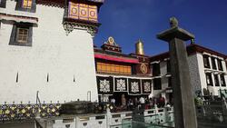 Jokhang Temple at Tibet Stock Footage