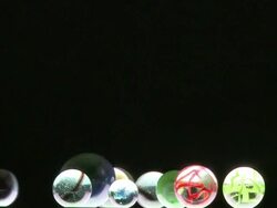 MS Marble balls in an aquarium / Sao Paulo, Brazil Stock Footage