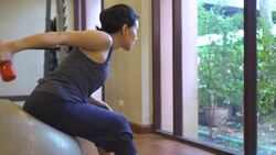 Woman Working Out in the Gym Stock Footage