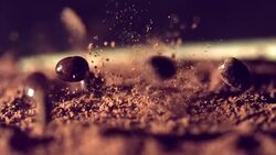 Coffee beans falling down Stock Footage