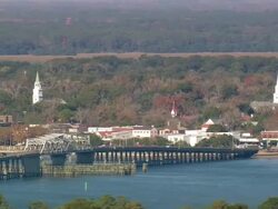 WS AERIAL View of Beaufort / South Carolina, United States Stock Footage