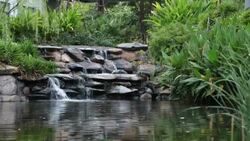 Waterfall in garden Stock Footage