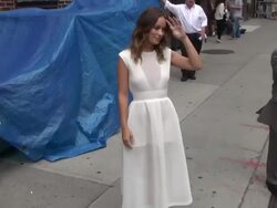 Olivia Wilde outside the 'Late Show with David Stock Footage