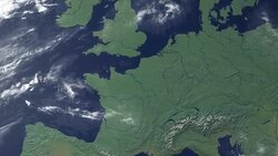 Germany pops up after earth zoom (with alpha matte) Stock Footage