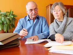 Taxes &amp; Home Finances PM Stock Footage