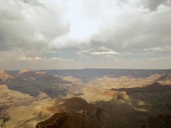 WS TD T/L Stormy clouds moving over grand canyon / Grand Canyon National Park, Arizona, United States  Stock Footage