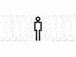 MAN - with twelfth women, pure black dots (TRANSITION) Stock Footage