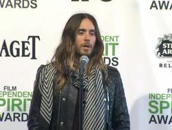 INTERVIEW - Jared Leto at the 2014 Film Independent Spirit Awards - Press Room Stock Footage