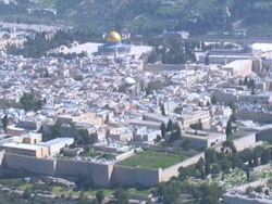 Aerial The Temple Mount in Jerusalem, Israel Stock Footage