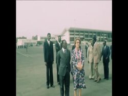 SYND 11 6 77 PRESIDENT MOBUTU ARRIVES IN SENEGAL News Clip