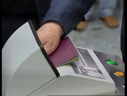 Interior Minister opens new security system at Frankfurt Airport News Clip