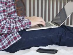 HD : Using Laptop Stock Footage