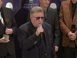 23rd Annual Rock and Roll Hall of Fame Induction Ceremony press room Stock Footage