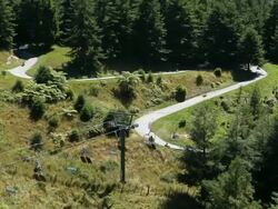 People enjoy luge Stock Footage