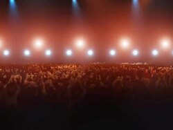 Big concert and crowd Stock Footage