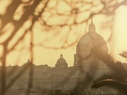 Rome Dome from Pincio Hill Stock Footage