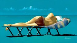 Relaxation on canvas Stock Footage