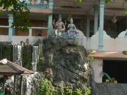 ZO Hindu figurines at Batu Caves / Kuala Lumpur, Malaysia Stock Footage
