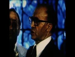 UPITN 28 7 77 PRIME MINISTER BEGIN PRESS CONFERENCE ON ARAB REFUGEES Instructional Video