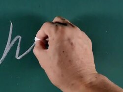 Handwriting on blackboard Stock Footage