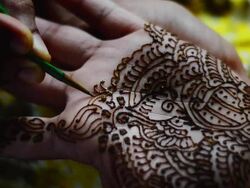 henna tattoo Stock Footage