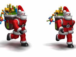 (Loop) Santa Claus with Gifts Stock Footage