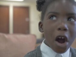 Little Girl Telling a Story Stock Footage